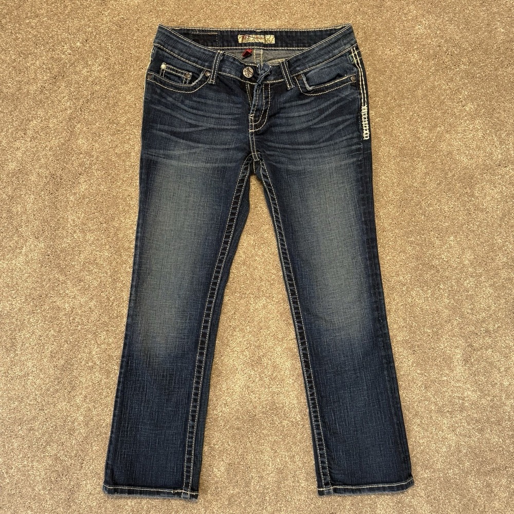 BKE Denim Sabrina Dark Wash Jeans Buckle Size 27